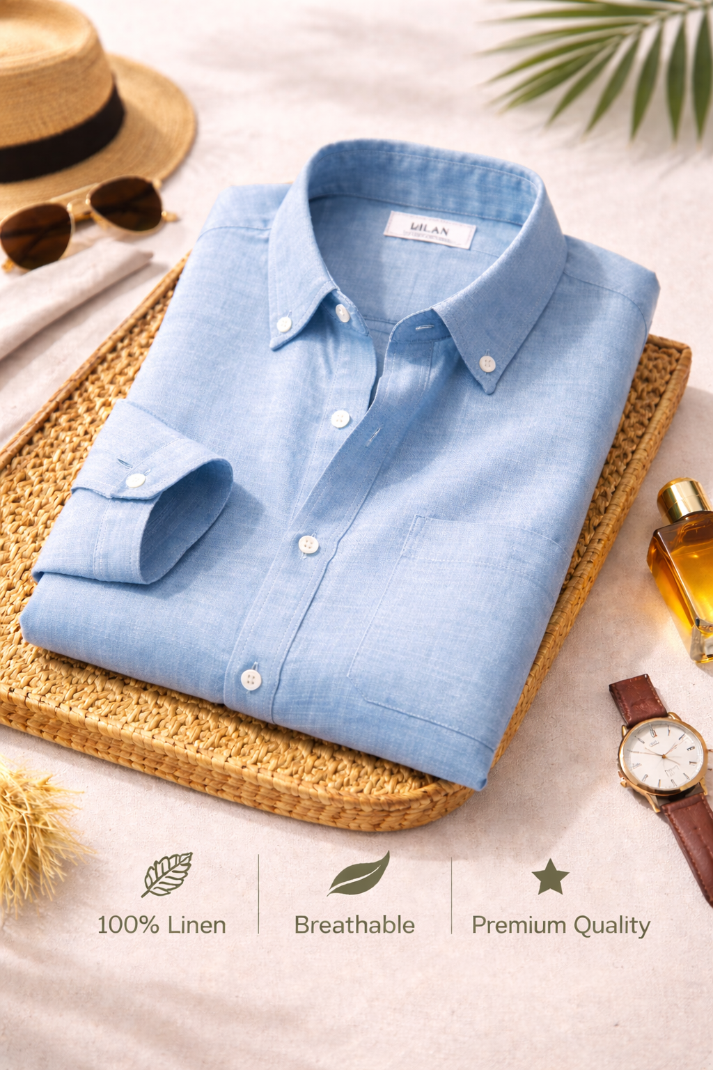 Premium Linen Shirt Combo Pack for Men – Set of 4 Classic Half Sleeve Casual Shirts