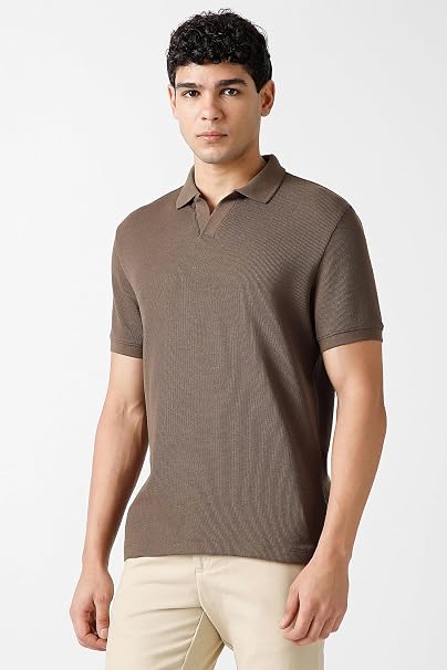 Polo T Shirt for Men | Premium Cotton | Waffle Knit Textured | Regular Fit | Johnny Collar | Elegant Style | Casual Wear