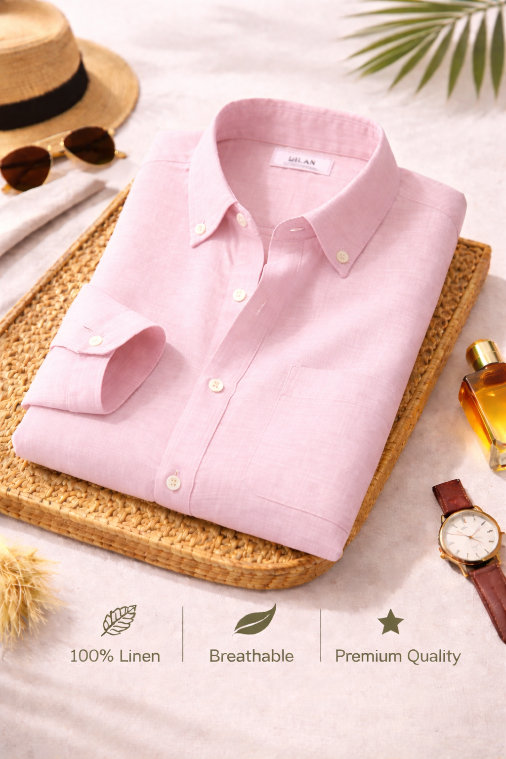 Men's Urban Charcoal Linen Shirt – Premium Half Sleeve Casual Style