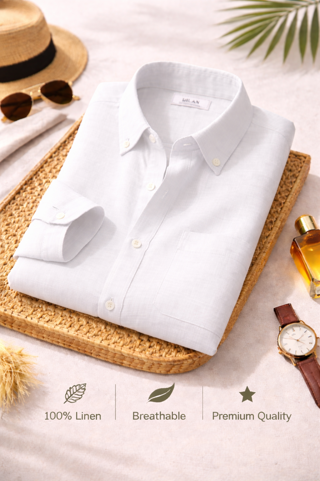 Men's Essential Linen Shirt Combo – 4 Piece Premium Half Sleeve Shirt Collection
